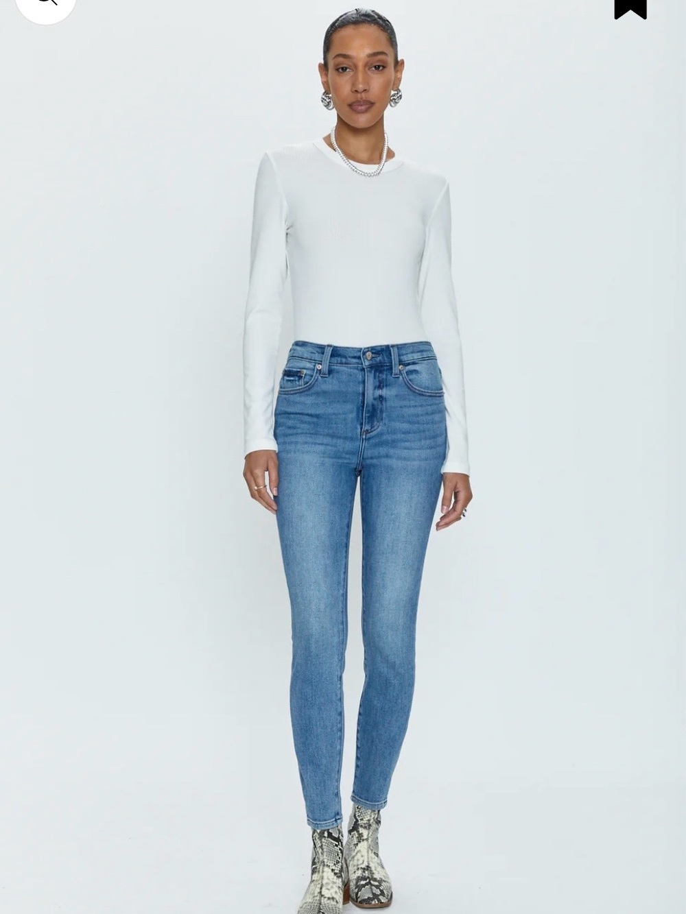 Pistola Revolve High Rise Skinny Ankle Jeans Women’s Size 29 Medium Wash Denim